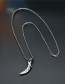 Fashion Spiral Angle Silver Motorcycle Horn Necklace