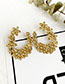 Fashion Gold Alloy Studded U-shaped Earrings