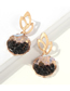 Fashion Green Alloy Resin Round Earrings
