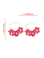 Fashion Watermelon Red Alloy Pearl Non-woven Flower Earrings