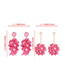 Fashion Watermelon Red (drill) Alloy Pearl Flower Earrings