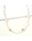Fashion White Alloy Natural Stone Pearl Necklace