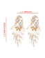 Fashion Gold Alloy Diamond-studded Tassel Earrings