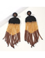 Fashion Red Alloy Rice Beads Tassel Earrings