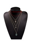 Fashion Gold Alloy Diamond Multi-layer Necklace