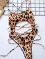 Fashion Leopard Openwork Strappy One-piece Swimsuit