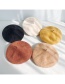 Fashion Short-haired Chenille Turmeric Short-haired Chenille Beret