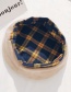 Fashion Suede Plaid Double Sided Red Plaid Beret