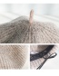 Fashion Pinstripe Wool Khaki Two-tone Pinstriped Knit Wool Beret