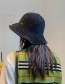 Fashion Chenille With Khaki Chenille Knit Elastic Fisherman Hat