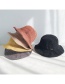 Fashion Chenille With Black Mark Chenille Knit Elastic Fisherman Hat