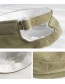 Fashion Fine Corduroy Buckle Army Green Adjustable Flat Top Beret