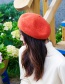 Fashion Upgraded Wine Red Solid Color Wool Beret