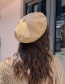 Fashion Pu Letter K Innocent Coffee Pu Leather Letter K Beret