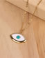 Fashion White Drip Oil Eye Micro-inlaid Zircon Necklace