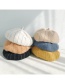 Fashion Short-haired Striped Beige Short-haired Beret