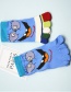 Fashion Light Blue Sponge Baby Animal Cartoon Tube Toe Socks