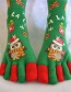 Fashion Santa Claus Black Christmas Five-finger Socks In Stockings