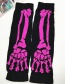 Fashion Black Skull Knitting Ghost Claw Fluorescent Contrast Half Finger Arm Set