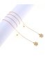 Fashion Gold Non-slip Metal Christmas Diamond Snowflake Chain