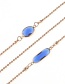 Fashion Blue Beaded Chain Acrylic Crystal Non-slip Glasses Chain