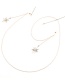Fashion Gold Non-slip Metal Pearl Snowflake Glasses Chain