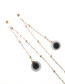 Fashion Gold Frosted Ball Clip Metal Chain Glasses Chain