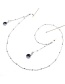 Fashion Silver Pearl Taiji Clip Bead Metal Chain Glasses Chain