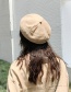 Fashion Stitched Suede Turmeric Suede Beret