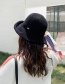 Fashion Chenille Half Curled Black Knitted Wool Cap