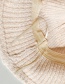 Fashion Thin Strip Of Chenille Beige Chenille Wool Cap