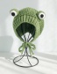 Fashion Frog Beige Cartoon Frog Big Eye Wool Cap