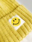 Fashion Patch Smiley Pink Patch Smiley Wool Cap