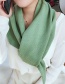 Fashion Angled Scarf Green Knitted Woolen Collar