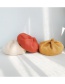Fashion Solid Color Pumpkin Hat Pink Wool Button Beret