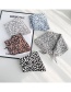 Fashion Leopard-print Diamond Towel Dark Gray Knitted Color Triangle