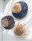 Fashion Colored Yarn Beret Real Hair Ball Knitting Twist Wool Cap