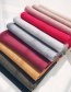 Fashion Knitted Monochrome Slab Wine Red Knitted Scarves
