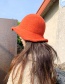 Fashion Brushed Light Board Knitted Orange Wool Knit Fisherman Hat