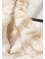 Fashion Rabbit Hair Twist Light Gray Plush Knitted Wool Cap