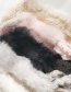 Fashion Rabbit Fur Hat Beige Woven Wool Ball Laced Wool Cap