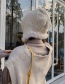 Fashion Rabbit Fur Hat Black Woven Wool Ball Laced Wool Cap