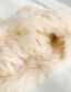 Fashion Rabbit Fur Panda Hat Beige Cat Ear Knit Wool Cap