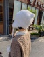 Fashion Whole Rabbit Hair Plus Velvet Milk White Rabbit Fur Plus Velvet Double Wool Ball Wool Cap