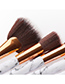 Fashion White 9-pack Marble Makeup Brush