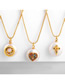 Fashion Circle Cross Love Pearl Necklace