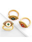 Fashion Black Oil Drop Copper Plated Eye Opening Ring