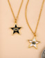 Fashion White Pentagram Star Oil Necklace