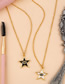 Fashion Black Pentagram Star Oil Necklace