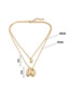 Fashion Gold Alloy Love Shell Multi-layer Necklace